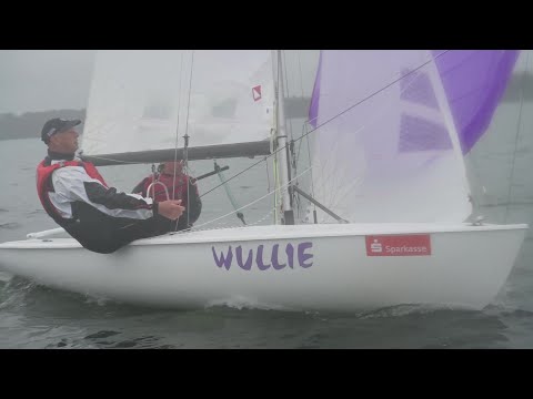 Petermännchen-Regatta auf dem Schweriner See bei Regen