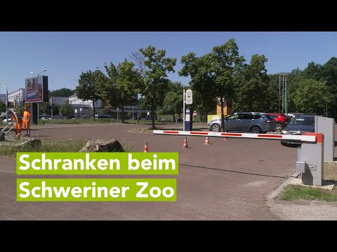 Neue Schrankenanlage auf dem Parkplatz des Schweriner Zoos