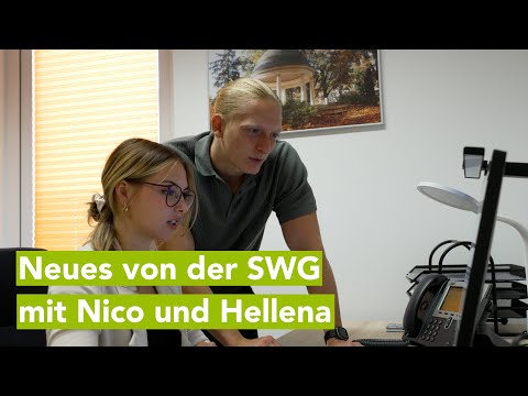 Mit Nico und Hellena bei der Schweriner Wohnungsbaugenossenschaft