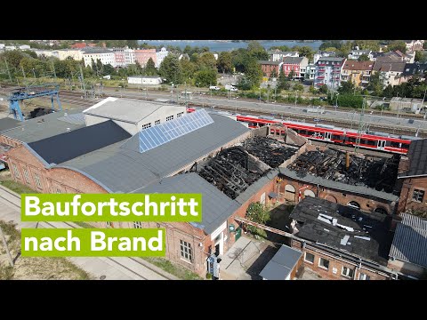 Eisenbahnmuseum Schwerin freut sich über fertiges Dach