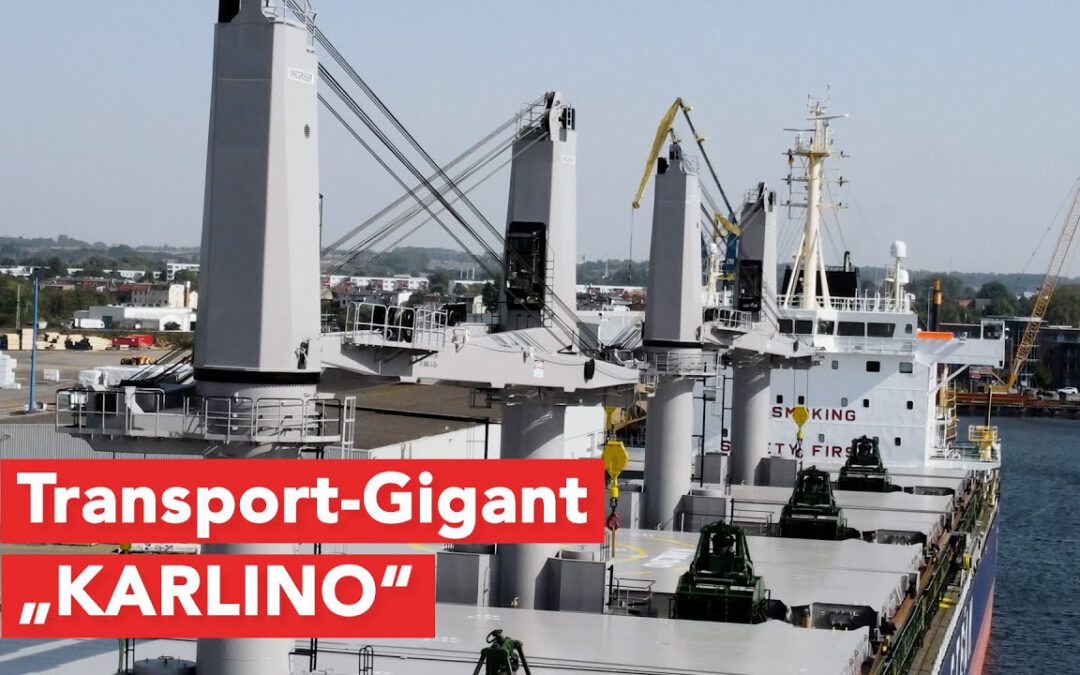 Transport-Gigant „KARLINO“ im Wismarer Hafen